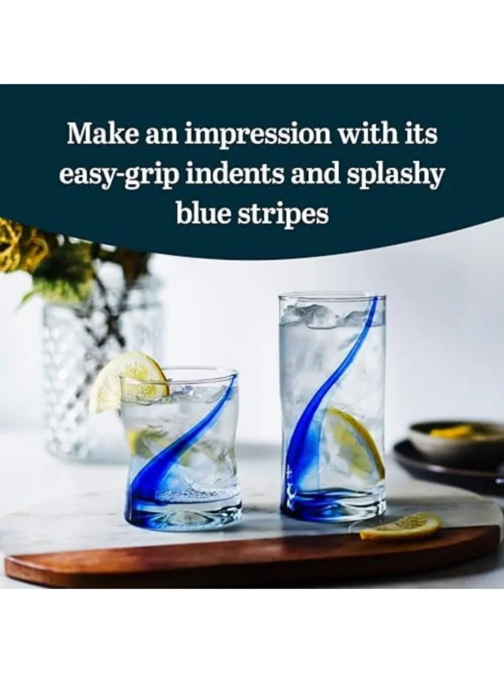Artisanal Clear Glass Tumbler & Rocks Glass Set of 8 - Four-Dimpled Design